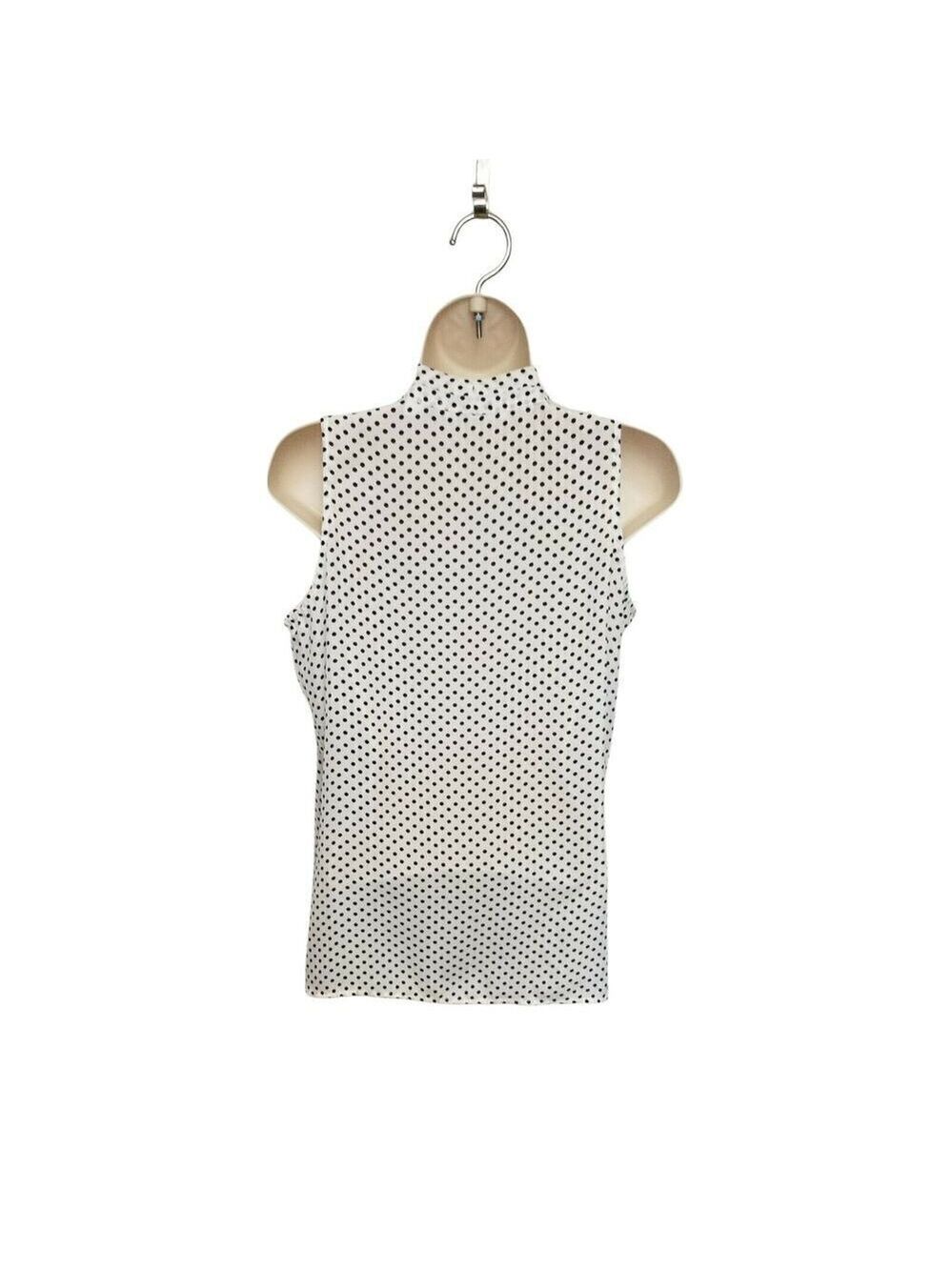 Violet & Claire Women’s White & Black Polka Dotted Sleeveless Top Size M - Picture 3 of 8